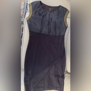 Ted Baker Black Dress with Gold Trim
